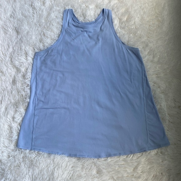 lululemon athletica Tops - Lululemon Racerback Open Back Tank.  Light blue.  Size 10.